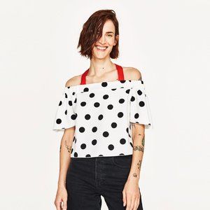Zara polka dot blouse